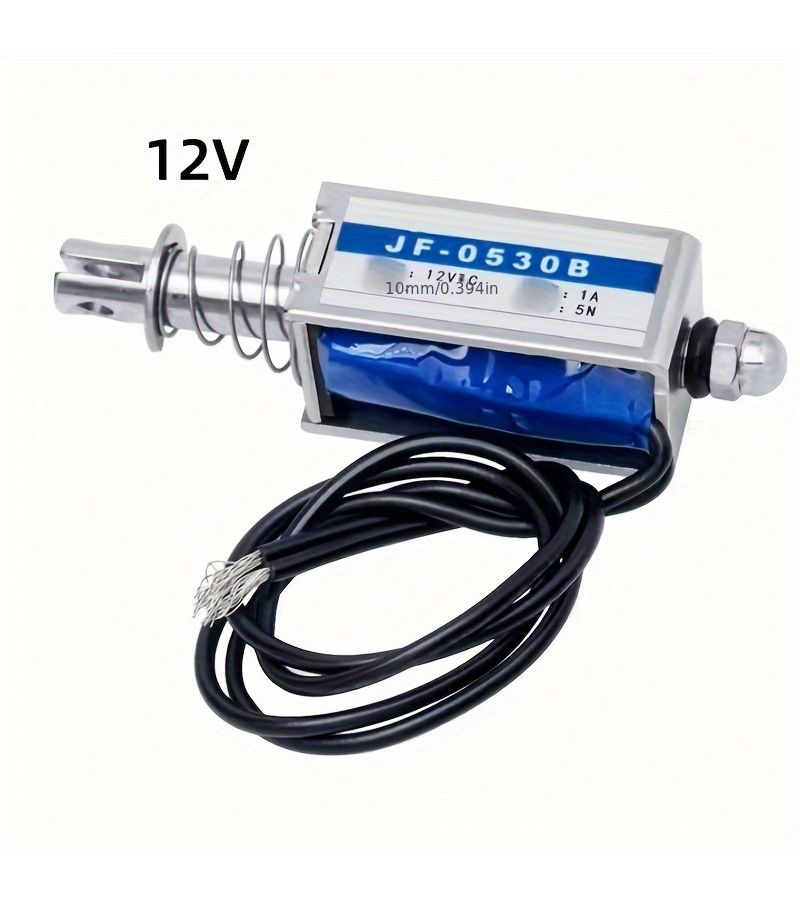 2pcs 12V JF-0530B Linear Push Pull Solenoid 10mm 5N Open Frame - Image 2