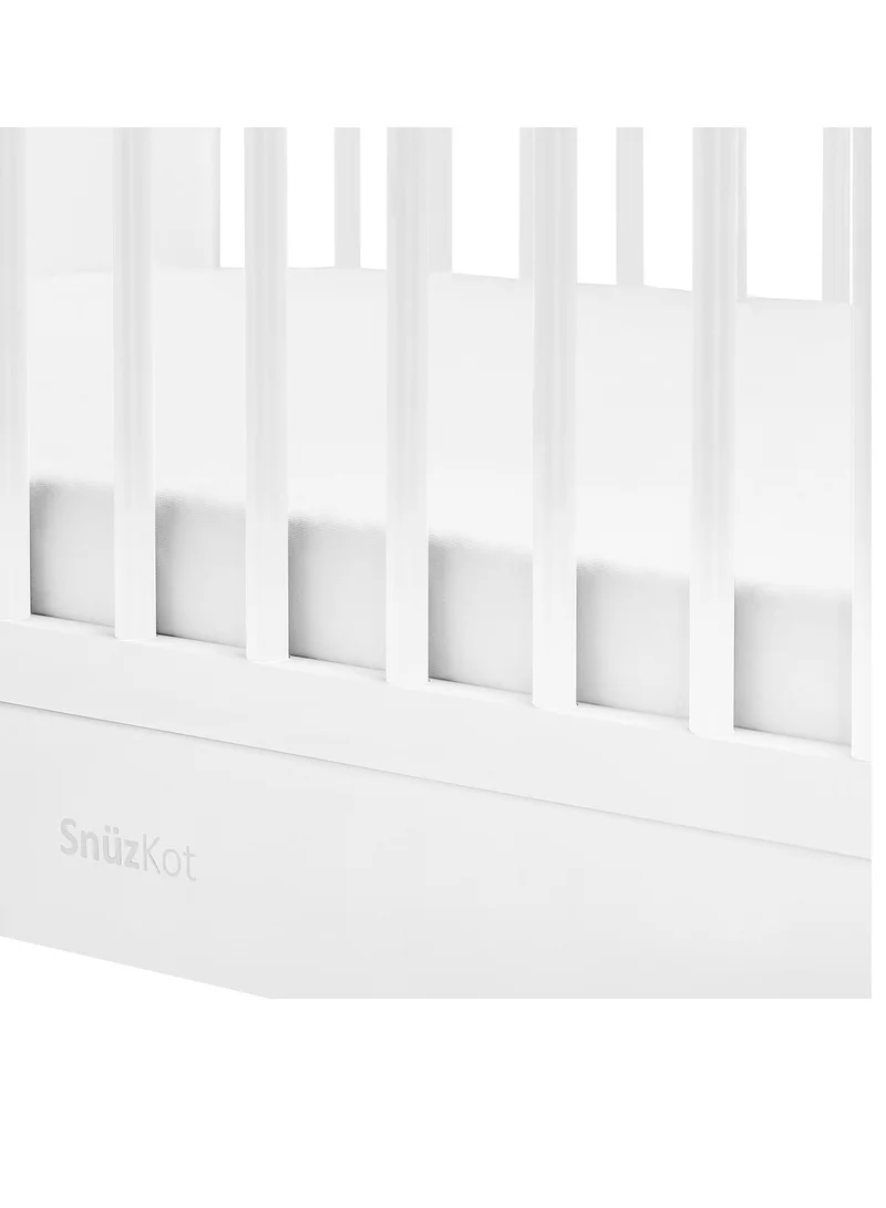 Snuz Snüz Kot Mode Convertible Infant / Toddler Cot Bed, Converts To Toodler And Junior Bed , Suitable From Birth To 10 Years, 120 X 81 X 25.5 Cm - White