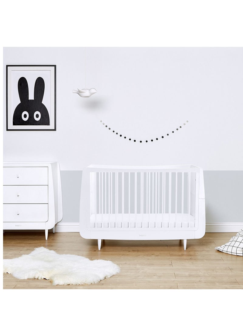 Snuz سرير أطفال سنوزكوت سكاندي قابل للتحويل - أبيض، 120 × 81 × 25.5 سم مناسب من 0 إلى 10 سنوات مع مجموعة ملحقات - Image 2