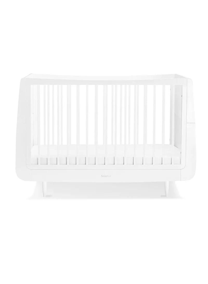 Snuz Snüz Kot Mode Convertible Infant / Toddler Cot Bed, Converts To Toodler And Junior Bed , Suitable From Birth To 10 Years, 120 X 81 X 25.5 Cm - White
