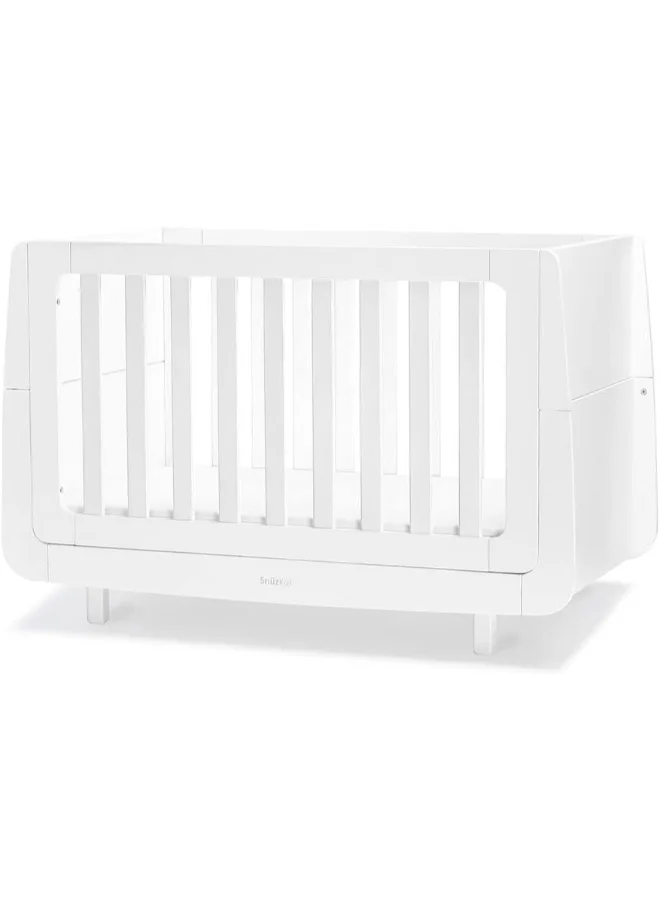 Snuz Snüz Kot Mode Convertible Infant / Toddler Cot Bed, Converts To Toodler And Junior Bed , Suitable From Birth To 10 Years, 120 X 81 X 25.5 Cm - White