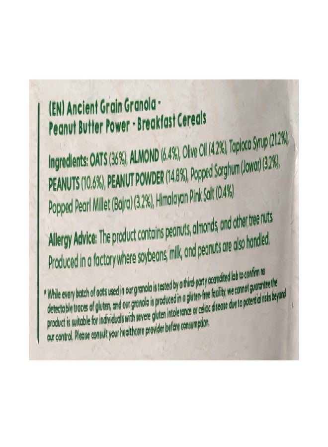 ZENKO Ancient Grain Granola | Peanut Butter Power | with Almonds, Popped Sorghum, Popped Millets | High Protein, Gluten Free, Plant Based | 50g | Pack of 2 - Image 5