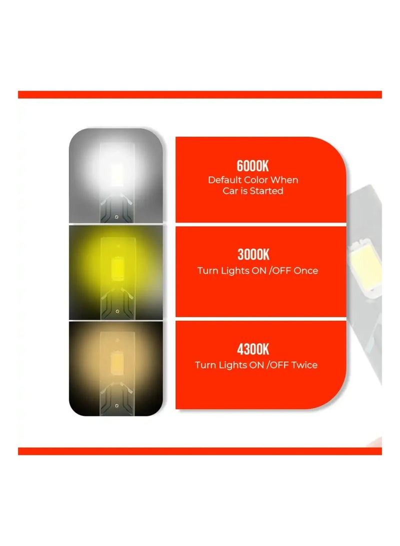 توبيز مصابيح أمامية LED T19 Max الجديدة من Toby's، بقوة 65 واط، بثلاثة ألوان متغيرة (أبيض ماسي 6000 كلفن، وأصفر ذهبي 3000 كلفن، وأبيض دافئ 4300 كلفن) للضوء العالي أو المنخفض أو الضباب. - T19 MAX L - H1 - Image 3