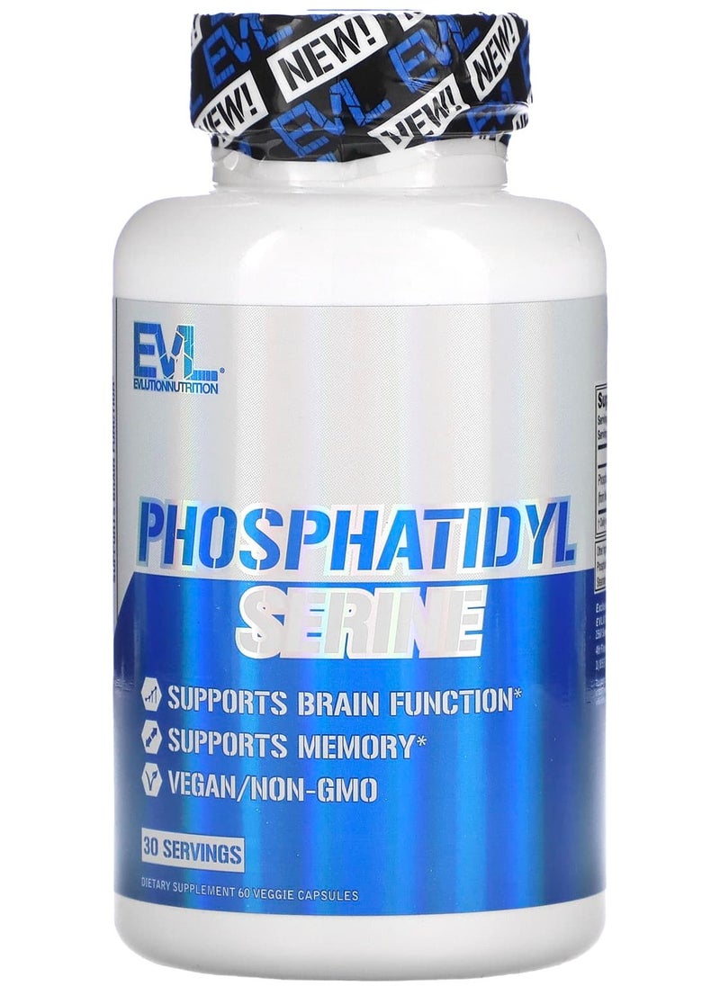 EVLUTION NUTRITION Phosphatidyl Serine, 60 Veggie Capsules 