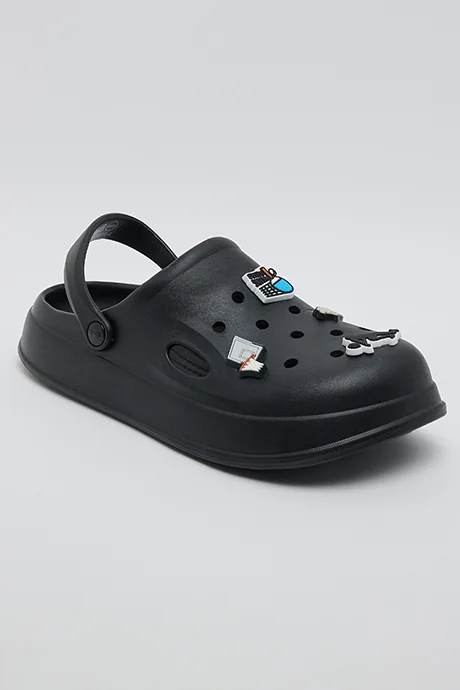 R&B Charm Detail Slingback Clogs