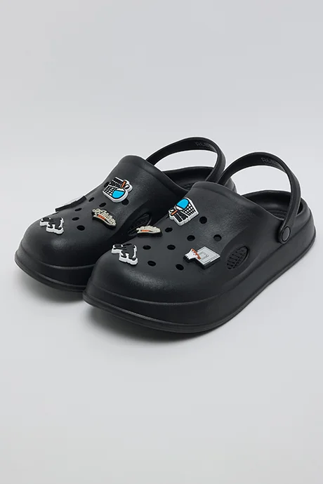 R&B Charm Detail Slingback Clogs