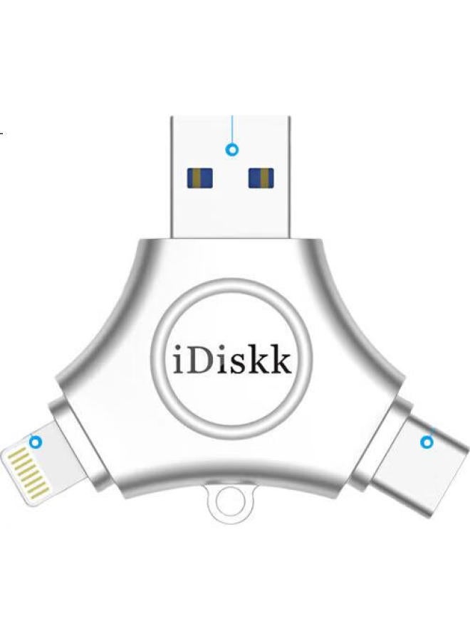iDiskk محرك أقراص USB من Idiskk بسعة 256 جيجابايت معتمد من Mfi، اتصال مباشر من نوع C إلى الكمبيوتر، سعة تخزين كبيرة، متوافق مع هواوي، أندرويد، آبل 15 آيفون 16، محرك فلاش لنسخ الصور الاحتياطي - Image 1