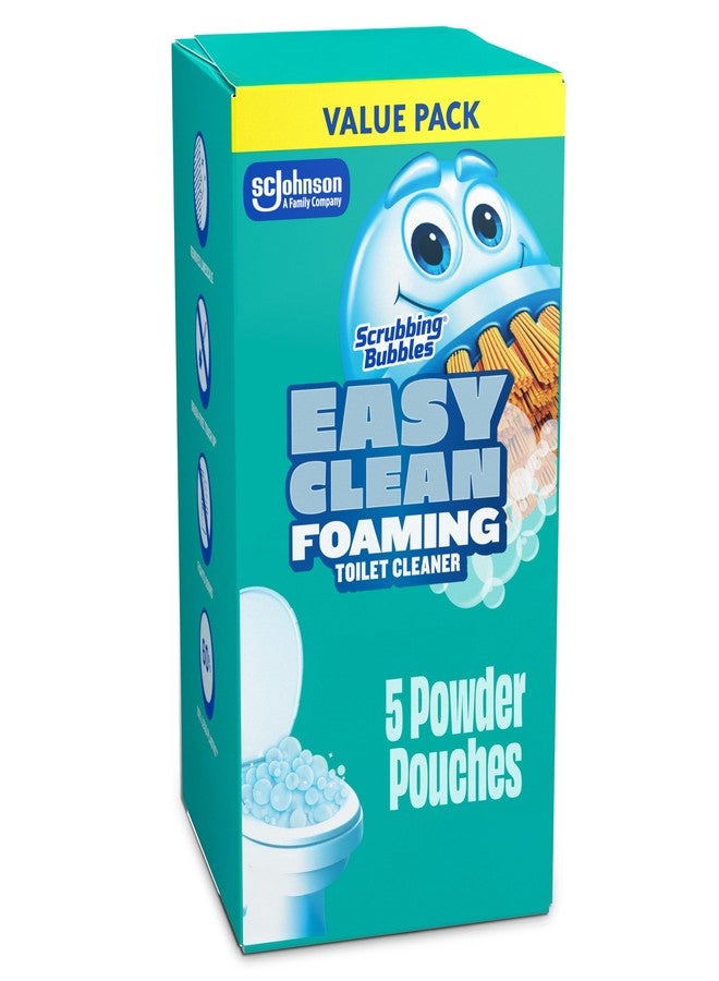 Scrubbing Bubbles Easy Clean Foaming Toilet Bowl Cleaner, Easy Toilet Drop In Powder Pouches, 100g (5 Pouches - Image 1