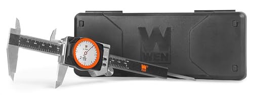 WEN 6Inch Stainless Steel Digital Dial Caliper with LED Readout Smart Functionality and Storage Case IP67 Rated 10767D - Image 1