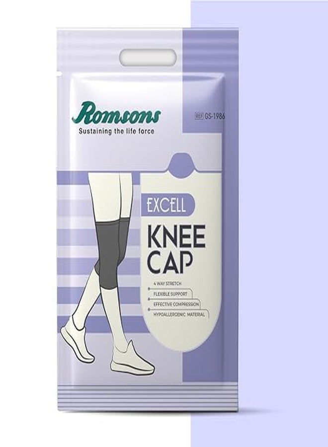 رومسونز واقي الركبة رومسونز إكسيل - كم ضاغط داعم قابل للتمدد في أربعة اتجاهات لتخفيف آلام الركبة والإصابات الرياضية والتهاب المفاصل والتعافي بعد الجراحة - مقاس XL (55-61 سم) - Image 1