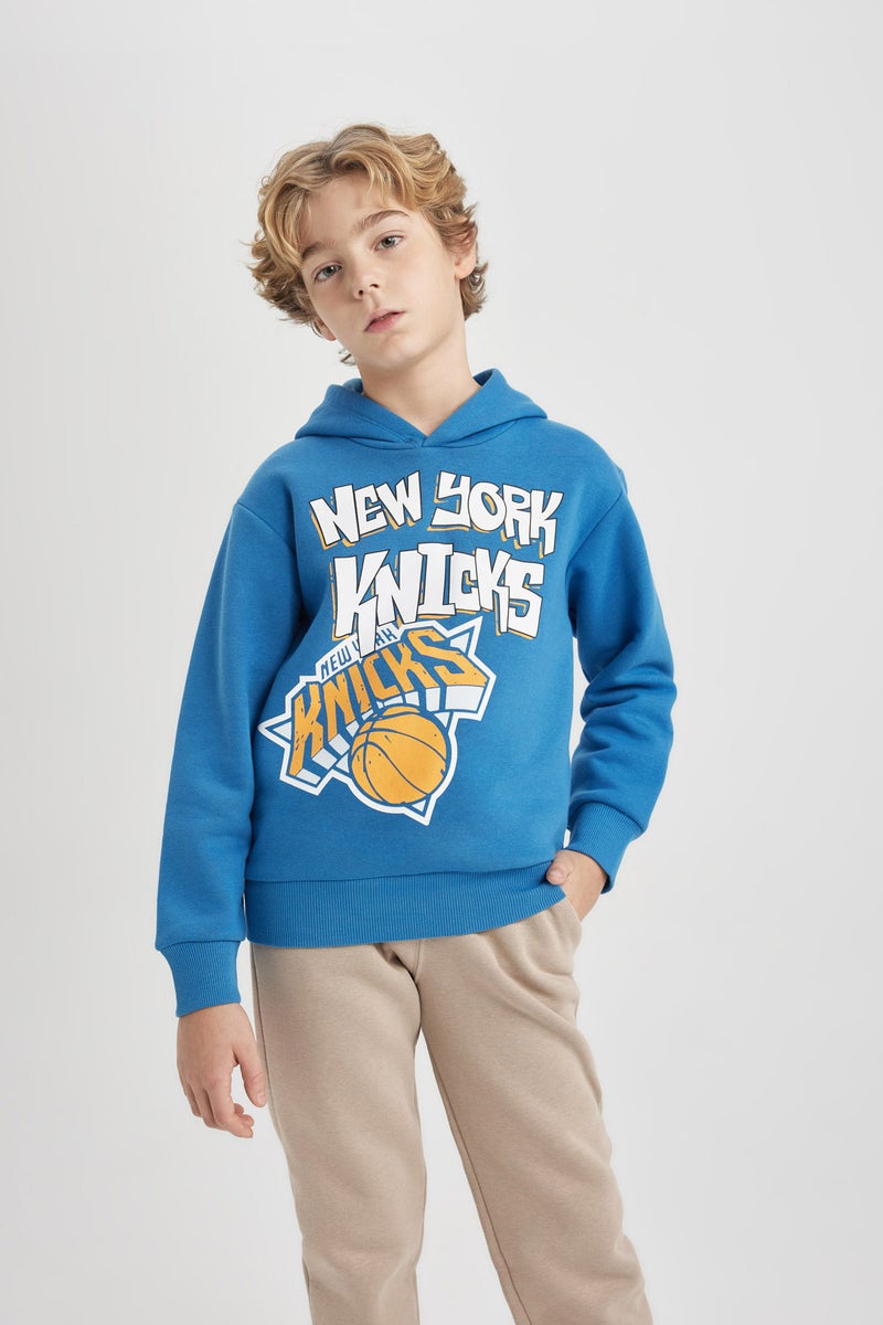 DeFacto Boy NBA New York Knicks Hooded Thick Sweatshirt  - Image 3