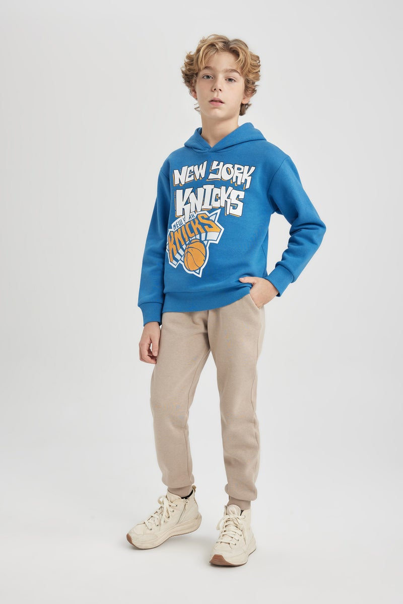 DeFacto Boy NBA New York Knicks Hooded Thick Sweatshirt  - Image 4