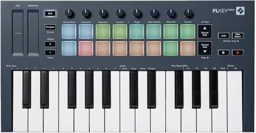 Novation نوفايشن FLkey ميني - لوحة مفاتيح محمولة 25 مفتاح، USB، MIDI مع تكامل FL ستوديو لإنتاج الموسيقى - Image 1