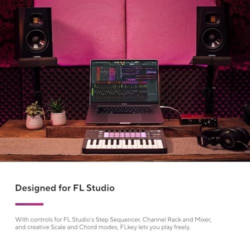 Novation نوفايشن FLkey ميني - لوحة مفاتيح محمولة 25 مفتاح، USB، MIDI مع تكامل FL ستوديو لإنتاج الموسيقى - Image 2