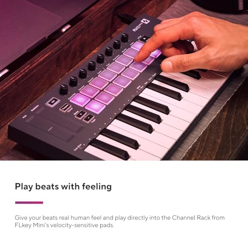 Novation نوفايشن FLkey ميني - لوحة مفاتيح محمولة 25 مفتاح، USB، MIDI مع تكامل FL ستوديو لإنتاج الموسيقى - Image 5