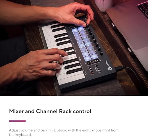 Novation نوفايشن FLkey ميني - لوحة مفاتيح محمولة 25 مفتاح، USB، MIDI مع تكامل FL ستوديو لإنتاج الموسيقى - Image 3