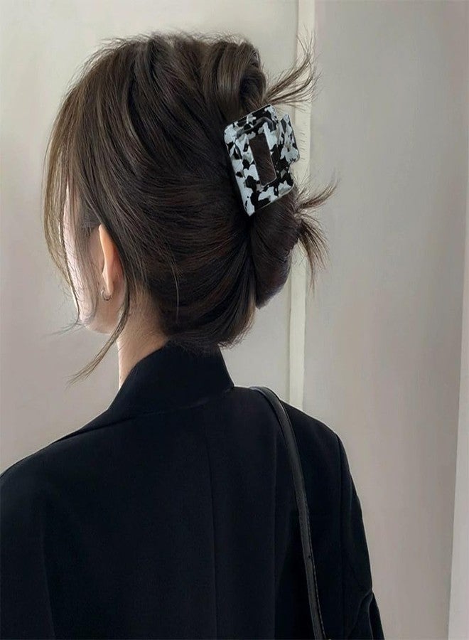 BetterJonny 8Pcs Hair Claw Clips, Square Hair Jaw Clips, Medium Hair Clips, Tortoise Barrettes, Hair Accessories for Women - Image 2