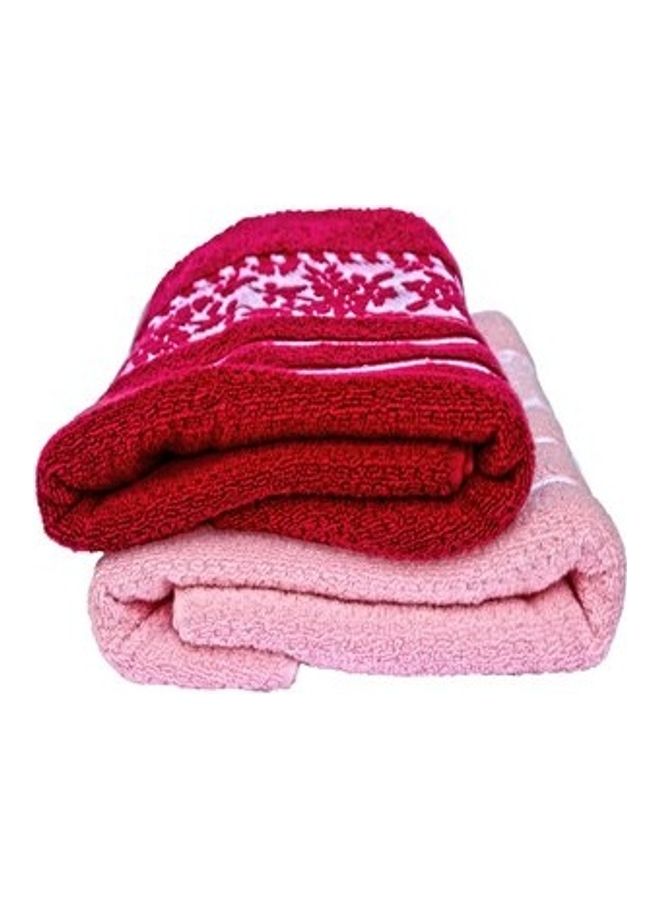 NIBEMINENT 2-Piece Egyptian Bath Towel Multicolour 70×140cm - Image 1