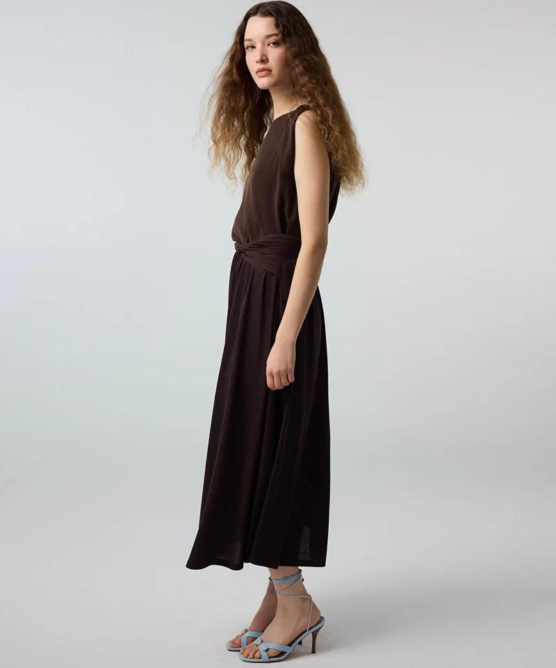 Ipekyol  Twisted-Belt Cupro Skirt for Women | Best Price UAE