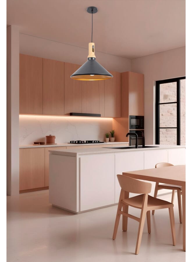 Best Power Modern Kitchen Pendant Light 1058 with E27 Lamp Base – Adjustable Hanging Ceiling Light, 190cm Cord – Bulb Not Included - Image 2