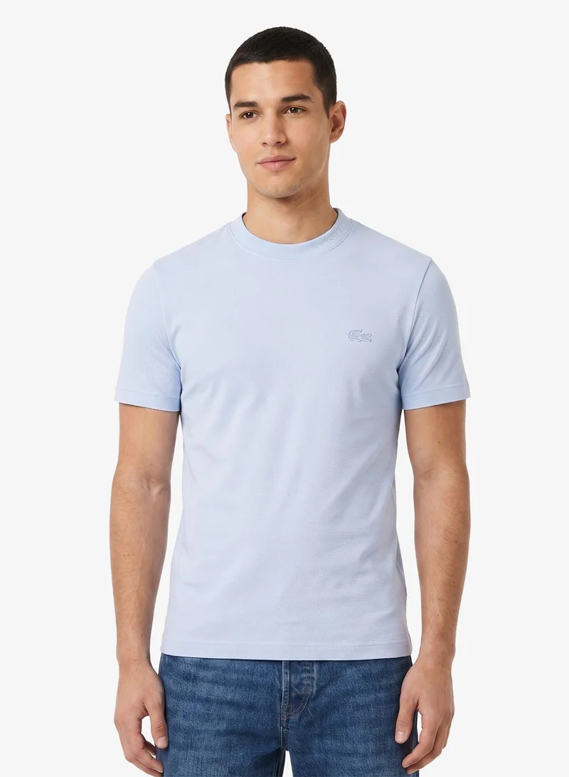 لاكوست Regular Fit Jacquard Neck Stretch T-Shirt