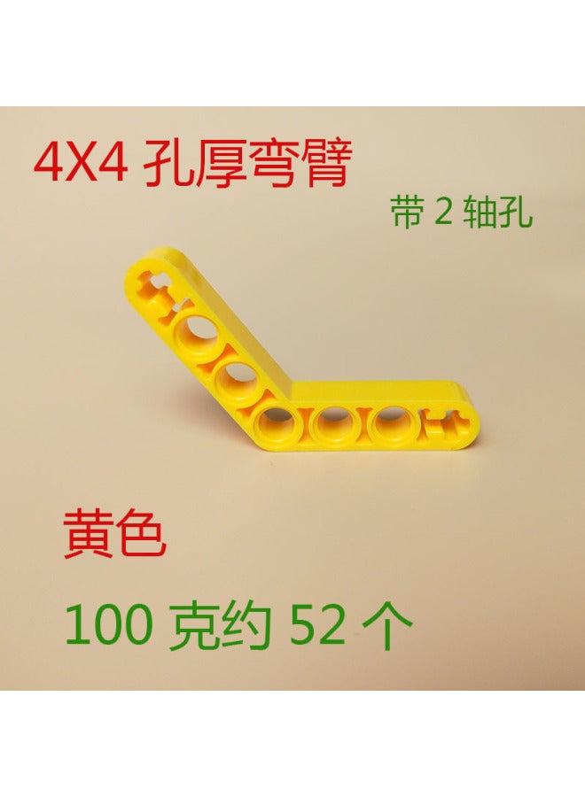 32348 Technology Beam 4*4 Hole Curved Arm 3+3 Angled Thick Connecting Rod Compatible With Lego Robotics Educational Building Block Parts - Image 1