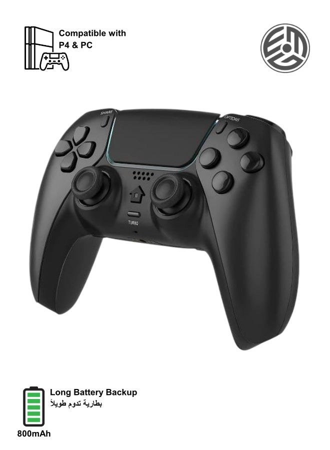 EGM Wireless Controller Compatible with PS4/Slim/Pro/PC Wireless Gamepad Joystick with Dual Vibration 6-Axis Motion Sensor/Audio with Non-Slip Grip of Both Sides and 3.5mm Audio Jack - Image 2