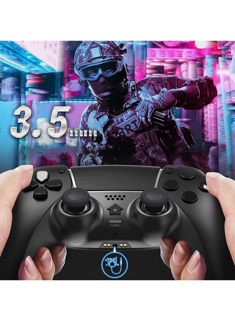 EGM Wireless Controller Compatible with PS4/Slim/Pro/PC Wireless Gamepad Joystick with Dual Vibration 6-Axis Motion Sensor/Audio with Non-Slip Grip of Both Sides and 3.5mm Audio Jack - Image 4