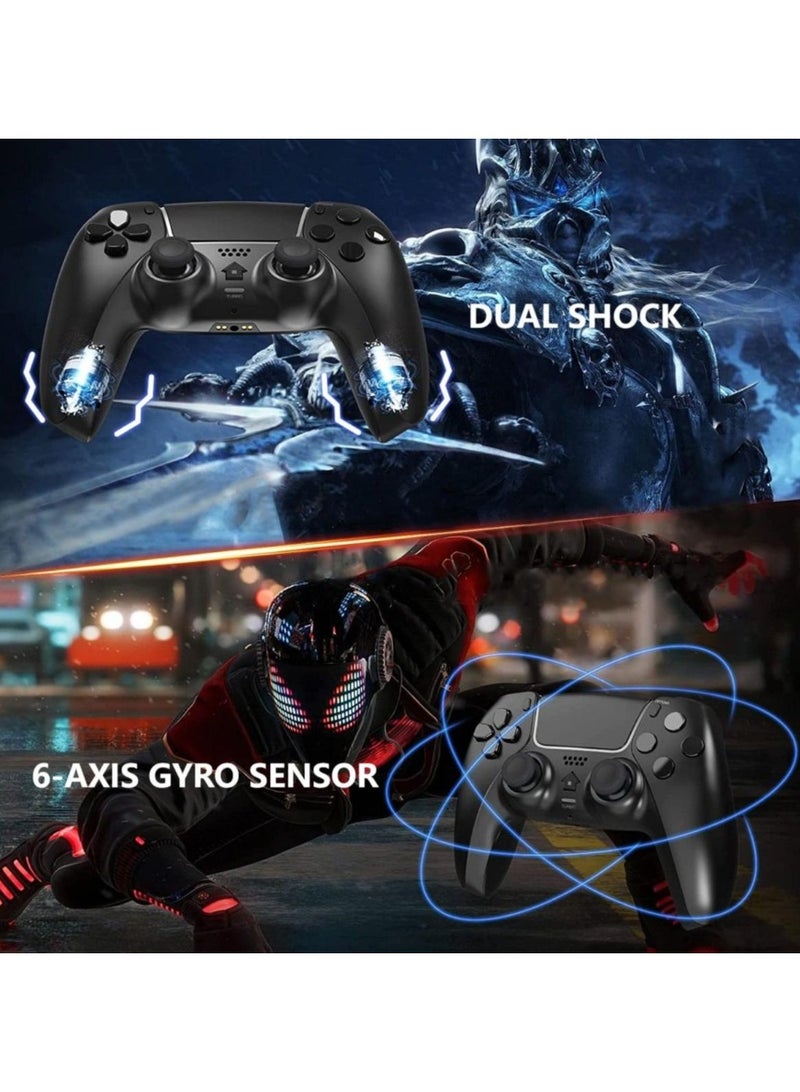 EGM Wireless Controller Compatible with PS4/Slim/Pro/PC Wireless Gamepad Joystick with Dual Vibration 6-Axis Motion Sensor/Audio with Non-Slip Grip of Both Sides and 3.5mm Audio Jack - Image 5