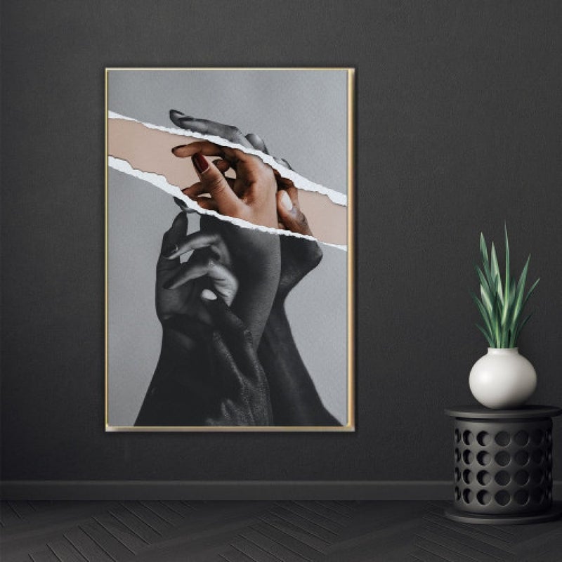 Marktna Modern design canvas painting with a hollow frame, size (60×90), one piece - Image 1