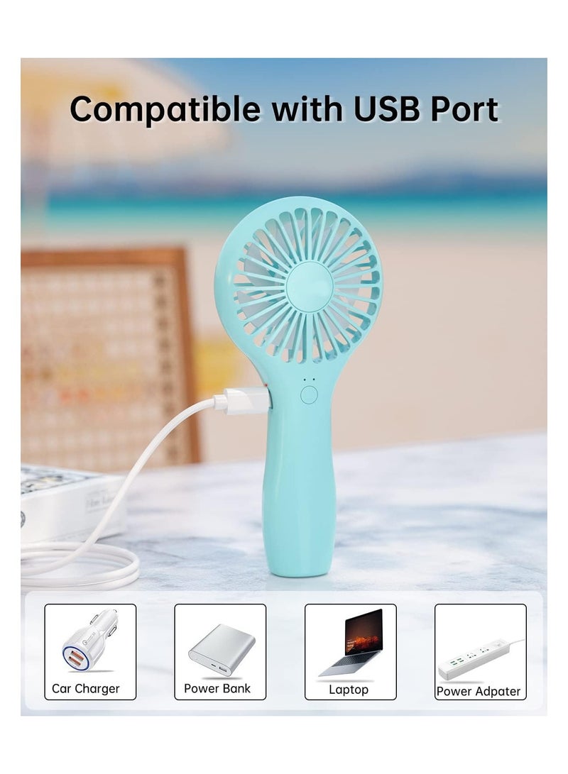 SYOSI Mini Handheld Fan 5000mAh Rechargeable Battery Portable Fan 7-15H Personal Pocket Fan 2 Speed Small USB Electric Fan for Stylish Women Men Indoor Outdoor Travel Camping Shopping Sport - Image 2