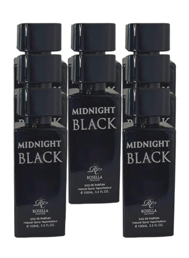 روزيلا 8 قطع عطر ميدنايت بلاك للنساء 100 مل - Image 1