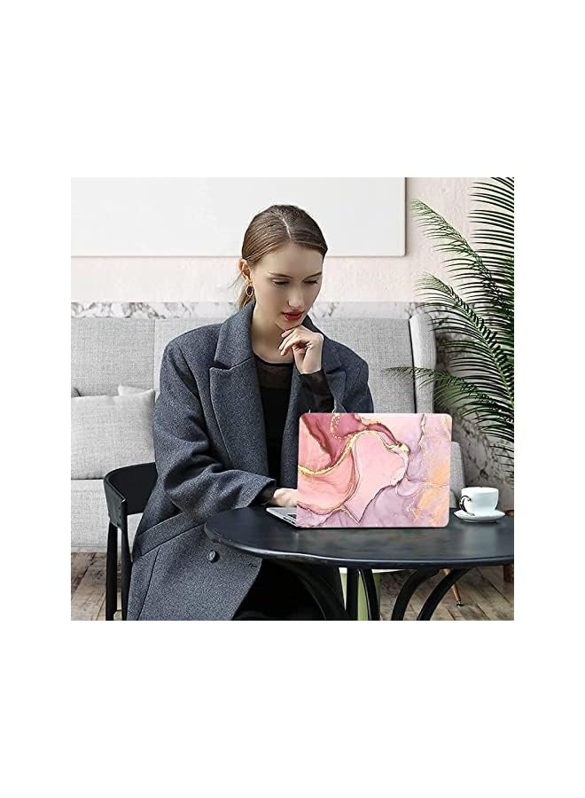 موسيسو متوافق مع حافظة MacBook Pro مقاس 14 بوصة إصدار 2021 2022 A2442 M1 Pro/Max مع شاشة Liquid Retina XDR تعمل باللمس وغطاء بلاستيكي صلب وغطاء لوحة مفاتيح وواقي شاشة، رخامي MO-MBH253، وردي - Image 5