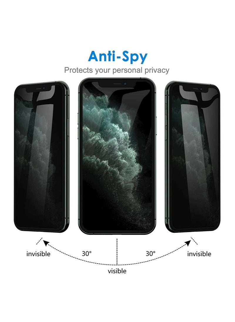 Generic (2 Pack) for iPhone 11 PRO MAX Privacy Tempered Glass Screen Protector Anti-Scratch with Back Camera glass Alignment Frame Bubble Free Scratch Resistant - Image 3