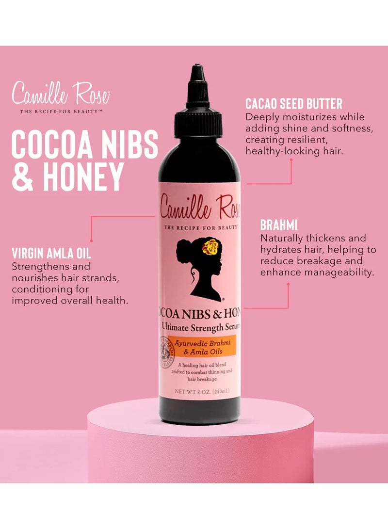Camille Rose Cocoa Nibs & Honey Hair Growth Serum, with Amla Oil to Naturally Thicken Strengthen and Condition, for All Hair Types, 8 oz - Image 2
