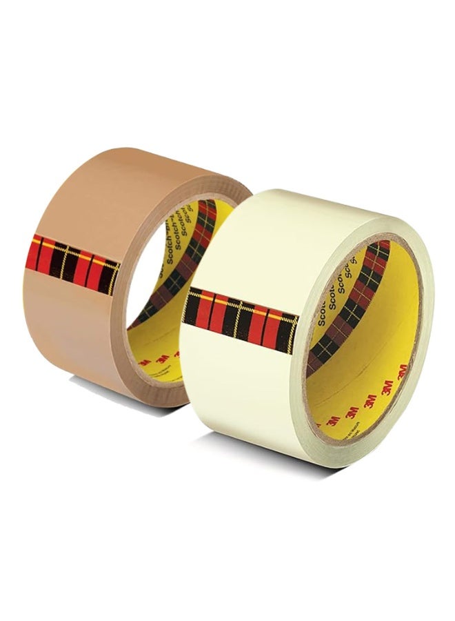 سكوتش شريط تغليف سكوتش ثري إم بوب | شفاف + بني | ٤٨ مم × ٥٠ مترًا | مجموعة للتغليف والتزيين والمشاريع المنزلية - Image 4