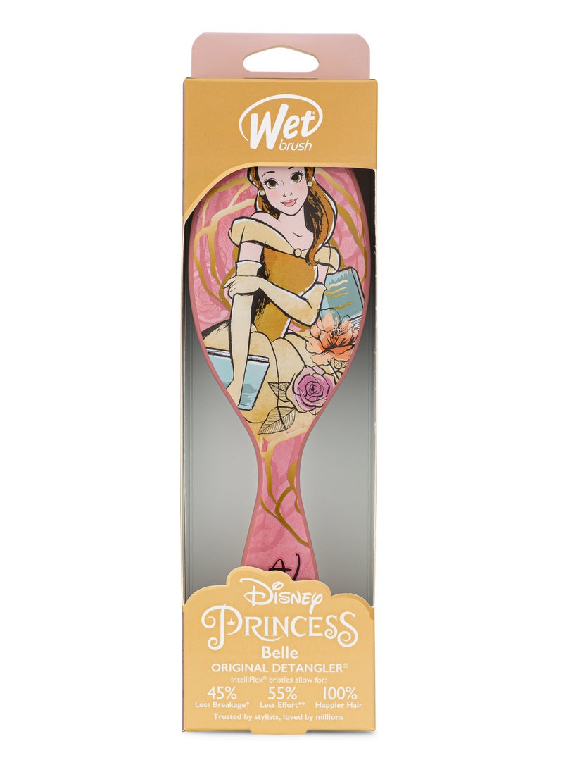 Wet brush Wet Brush Disney Princess Belle Original Detangler – Ultra-Soft IntelliFlex Bristles – Pain-Free Detangling for Wet & Dry Hair – Reduces Breakage & Tangles – Ideal for All Hair Types  - Image 1