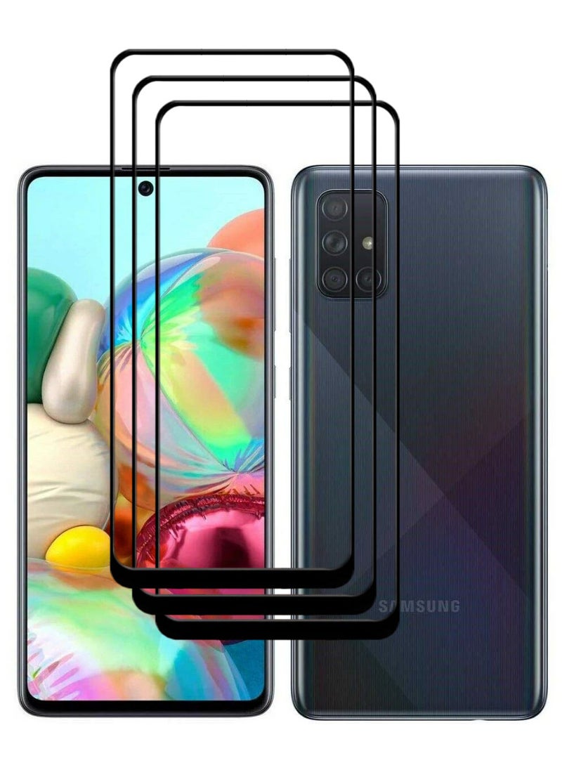 ACLIX 3 Pieces Antistatic ESD Dustproof Premium Quality High Definition Tempered Glass Screen Protector Designed For Samsung Galaxy A71 - Image 1