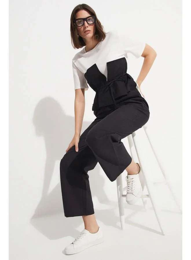 JUNE June Trouser & Blouse Set Black