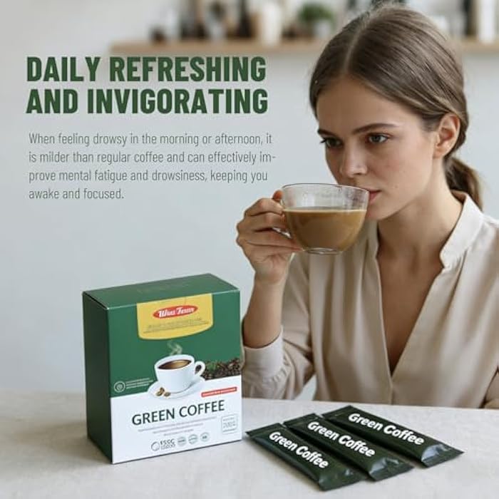 Wins Town Slimming Green Coffee, 200g Natural Diet Supplement for Healthy Weightloss, 20 Sachets - Image 4