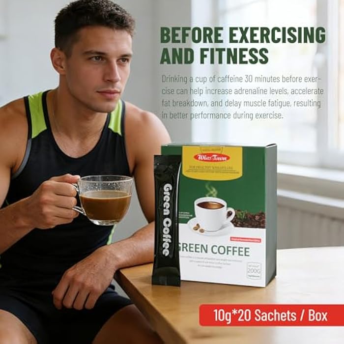 Wins Town Slimming Green Coffee, 200g Natural Diet Supplement for Healthy Weightloss, 20 Sachets - Image 3