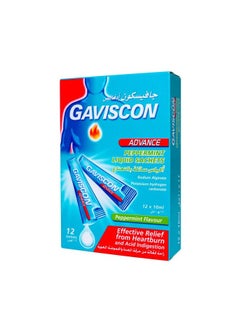 GAVISCON Gaviscon Advanced Peppermint Liquid Sachets 10 Ml X 12 S 
