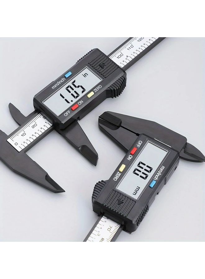 Precision Digital Caliper Tool Large LCD Screen Durable PVC Electronic Micrometer Ruler Black Plastic Material - Image 4