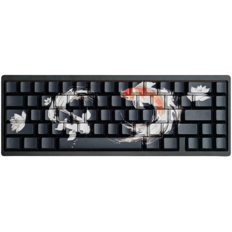 ULTRAEQUIP PBT Keycaps Lucky Koi Fish 60 75 100 Percent Shine Through Side Printe Thick Cherry Profile 130 Keys Dye Sub Custom Keycap Set keycaps for 61/64/68/84/87/100/104/108 MX Mechanical Keyboard - Image 1