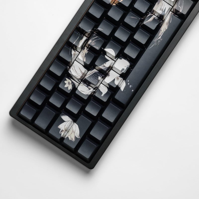 ULTRAEQUIP PBT Keycaps Lucky Koi Fish 60 75 100 Percent Shine Through Side Printe Thick Cherry Profile 130 Keys Dye Sub Custom Keycap Set keycaps for 61/64/68/84/87/100/104/108 MX Mechanical Keyboard - Image 3