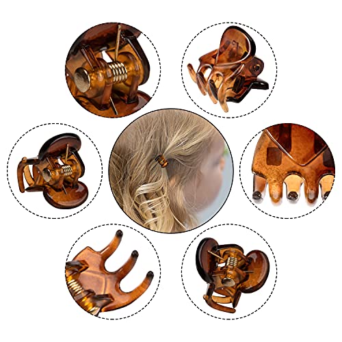 YOHAMA 36 PCS Brown Mini Hair Claw Clips Great for Design Kids and Adult Hairstyles Decoration Buns, Pining Bangs Strong Grip Multifunction Clamp Clips. - Image 3