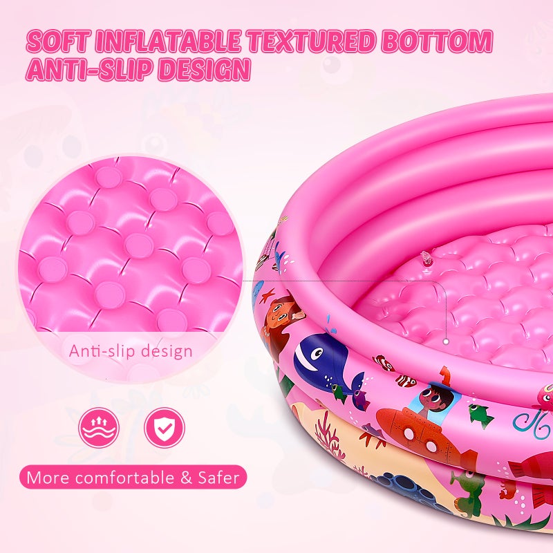 120cm PVC Inflatable Pool with Sprinkler Circular Water Splashing Pool Baby Bathing Swimming Pool Kids Toy ( World Pattern) - Image 5