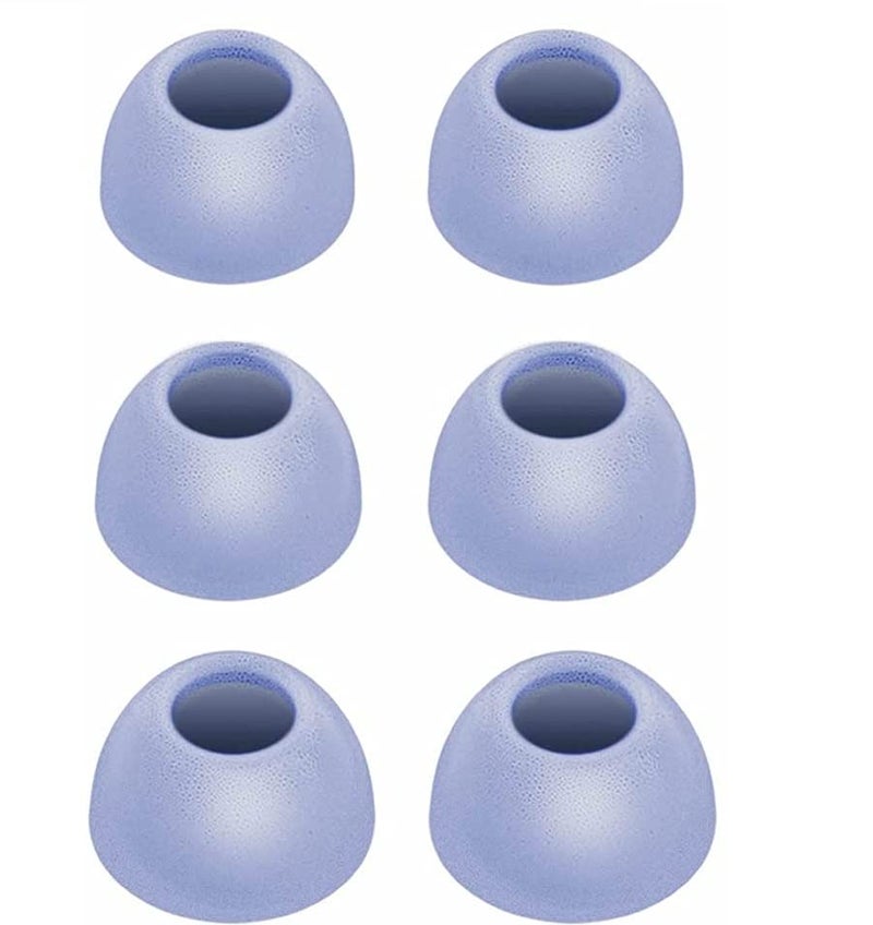 BLLQ Memory Foam Ear Tips Compatible with Soundcore TWS Earbuds, Foam Ear Plug Eartips, LMS 3 Size, 3 Pairs, Purple - Image 1