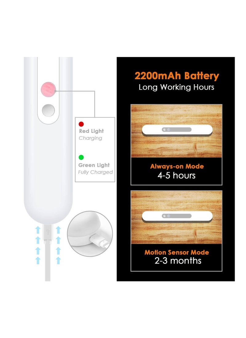 Generic - Sensor Lights, 74LED Under Cabinet Lights, 2200mAh Motion Sensor Lights Indoor, Under Stairs Light, Wireless USB Rechargeable LED Wardrobe Lights, 【Energy Class A++】, Stick-on Wardrobe, Closets - Image 1