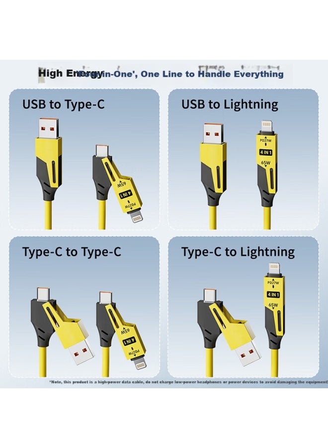 Jowoye Huawei Phone Data Cable Type-C Xiaomi Apple 14 Super Fast Charge 65W Honor Android Iphone 15/16 Carplay/Carlife Spring Car Charger Cable - Image 5